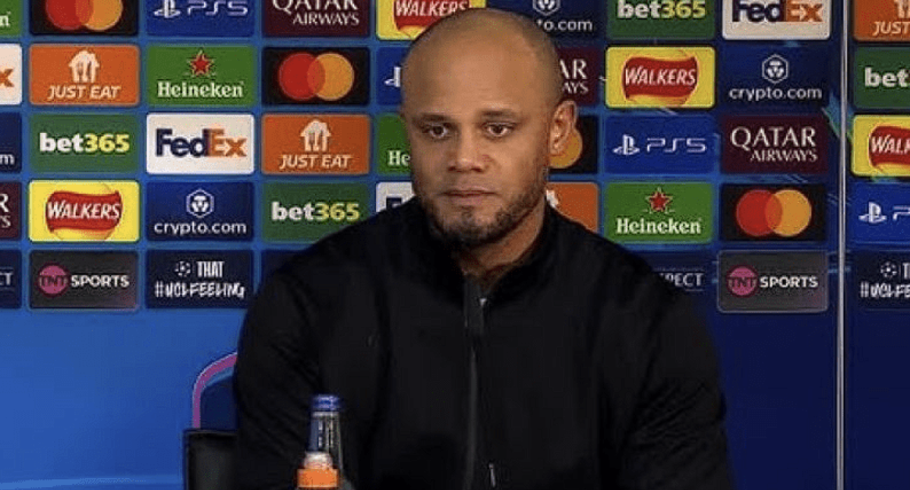 Ο Βίνσεντ Κόμπανι στην συνέντευξη τύπου / Πηγή: Printscreen