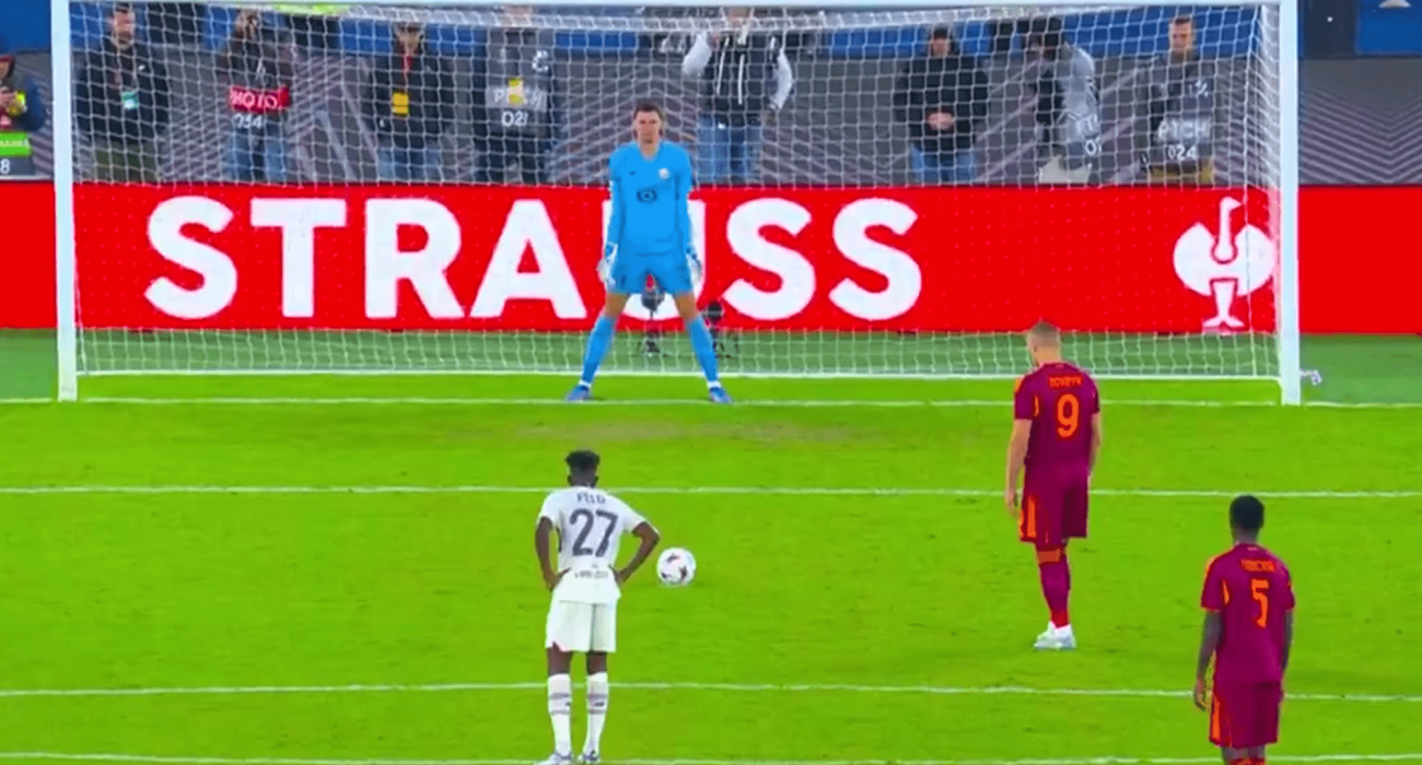 Η... τριπλή εκτέλεση πέναλτι στο Ρόμα - Λιλ / Screenshot