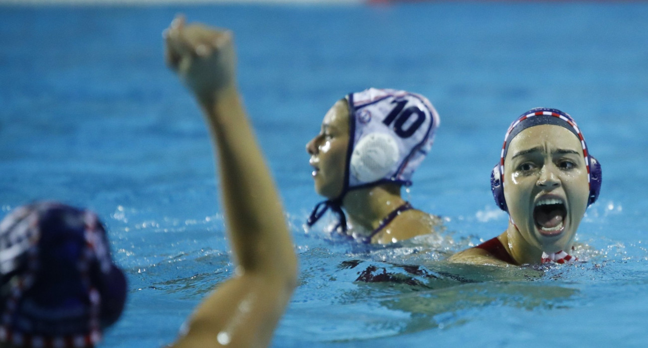 Η Χριστίνα Σιούτη στον τελικό του Ολυμπιακού με τον Ναυτικό Όμιλο Βουλιαγμένης στο Super Cup / Πηγή: Eurokinissi