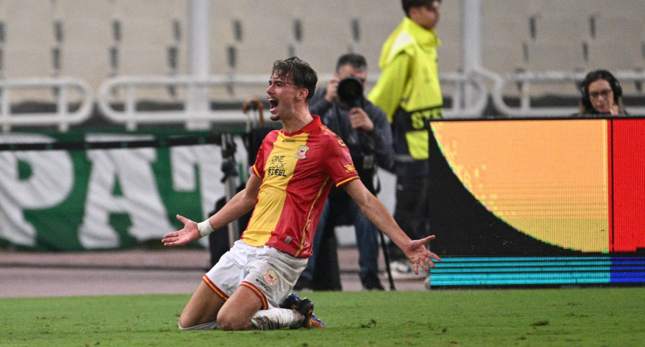 Ο Μίλαν Σμιτ πανηγυρίζει κόντρα στον Παναθηναϊκό / Πηγή: Eurokinissi