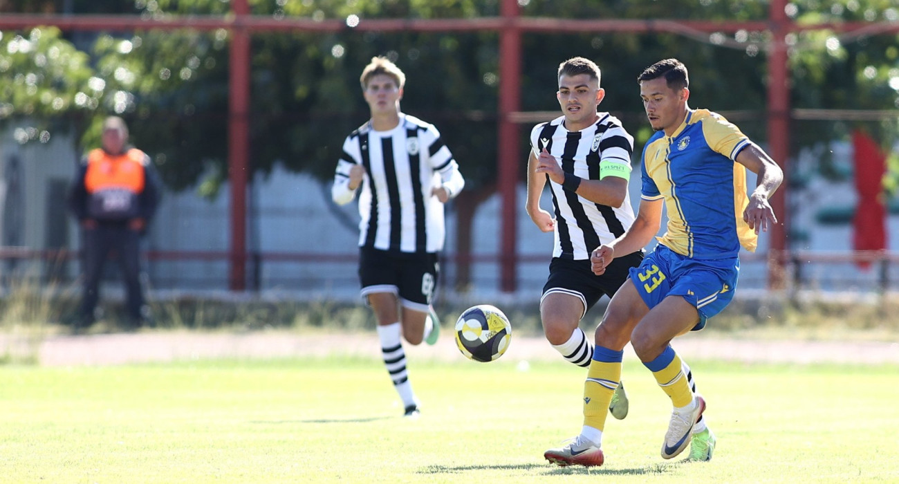 Στιγμιότυπο από την αναμέτρηση ΠΑΟΚ Β - Αστέρας AKTOR Β / Πηγή: Eurokinissi