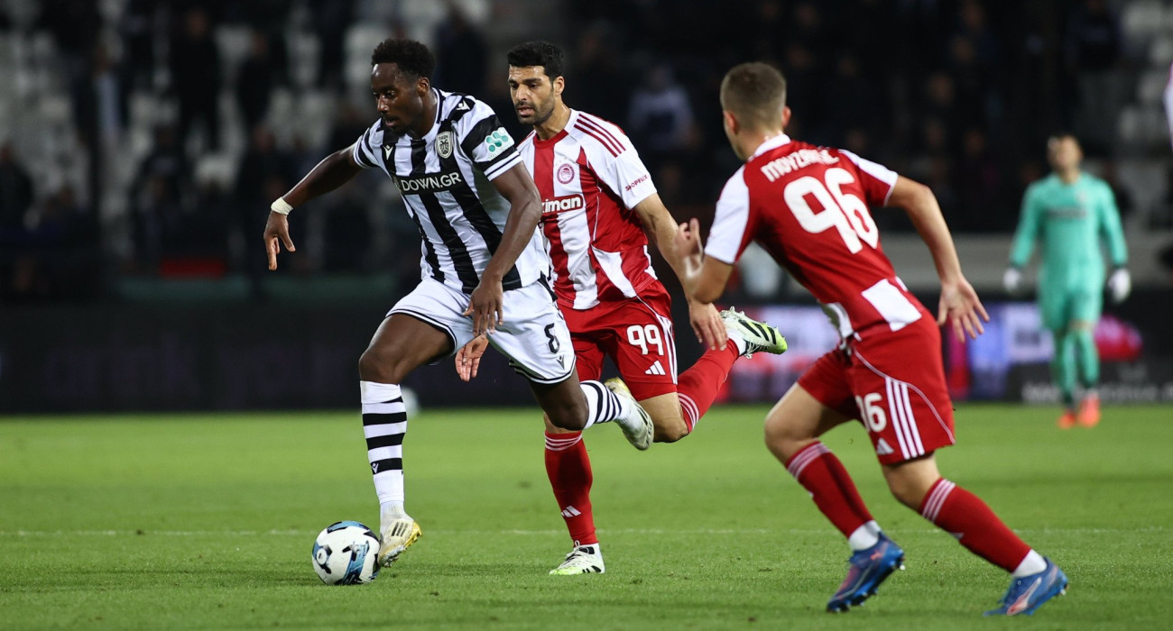 Στιγμιότυπο από την αναμέτρηση ΠΑΟΚ - Ολυμπιακός / Πηγή: Eurokinissi