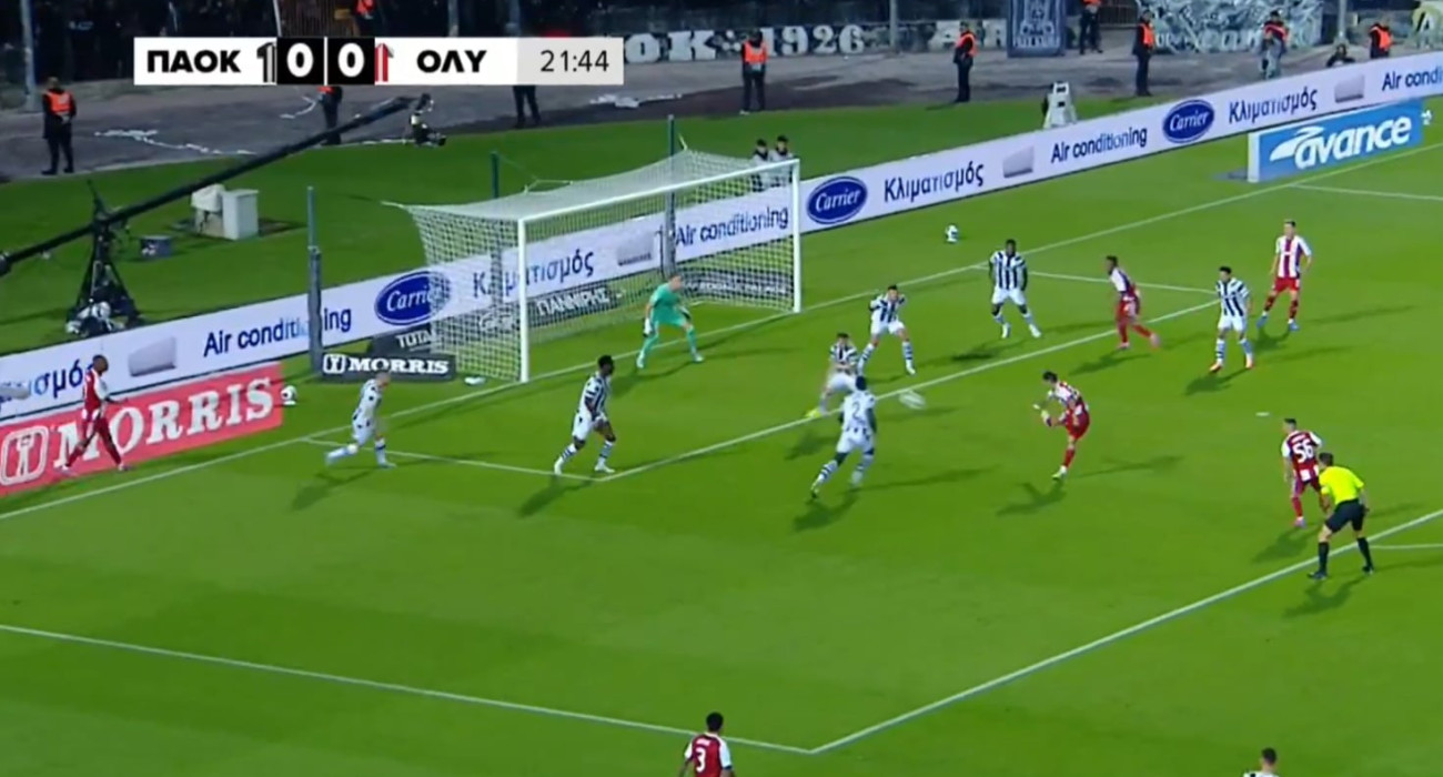 Στιγμιότυπο από το γκολ του Τσικίνιο / Screenshot