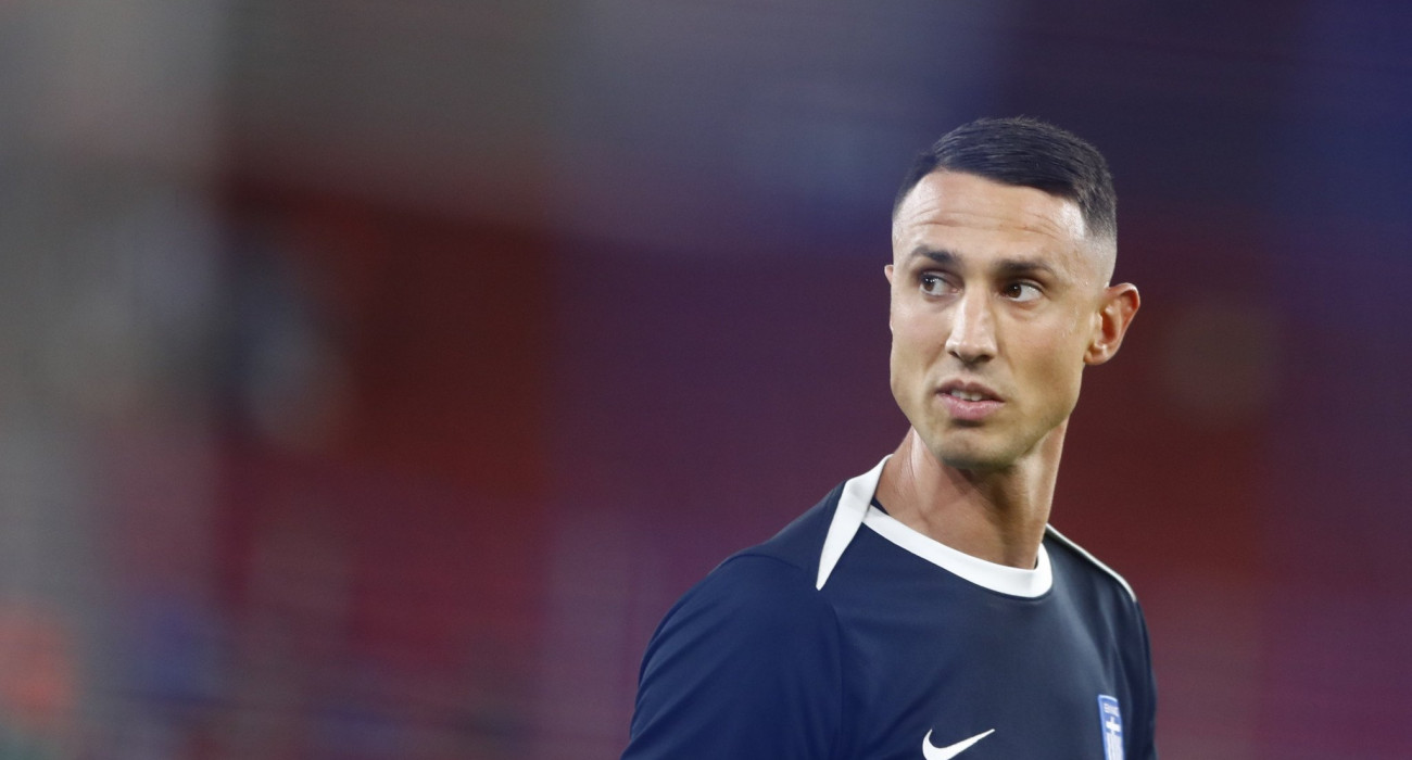 Ο Οδυσσέας Βλαχοδήμος με την εθνική Ελλάδας / Πηγή: Eurokinissi