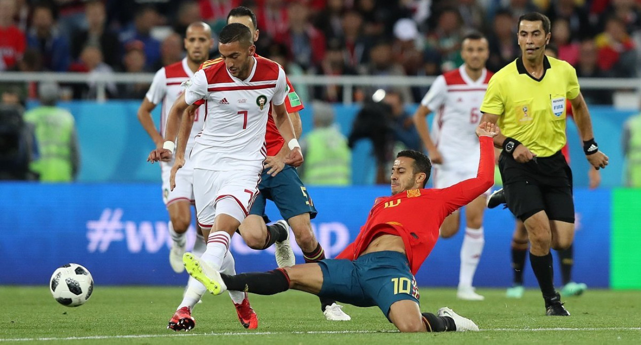 Ο Χακίμ Ζιγέχ με την εθνική Μαρόκου / Πηγή: InTime