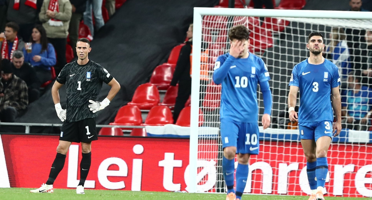 Οι παίκτες της Εθνικής Ελλάδας απογοητευμένοι στην Δανία / Πηγή: InTime