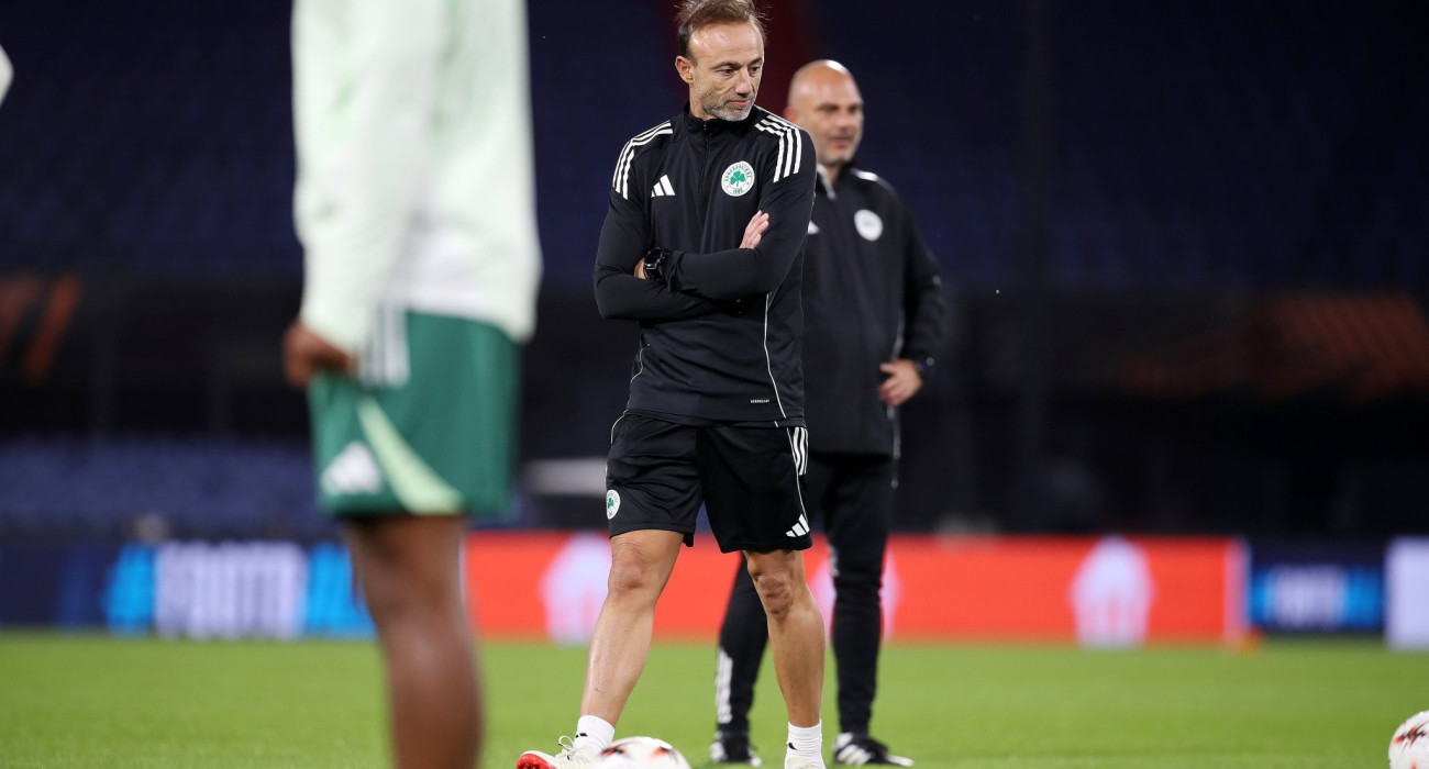 Ο Χρήστος Κόντης στην προπόνηση του Παναθηναϊκού στο Ρότερνταμ / Πηγή: Intime