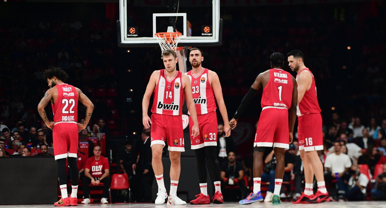 Οι παίκτες του Ολυμπιακού στο ΣΕΦ, Πηγή: Eurokinissi
