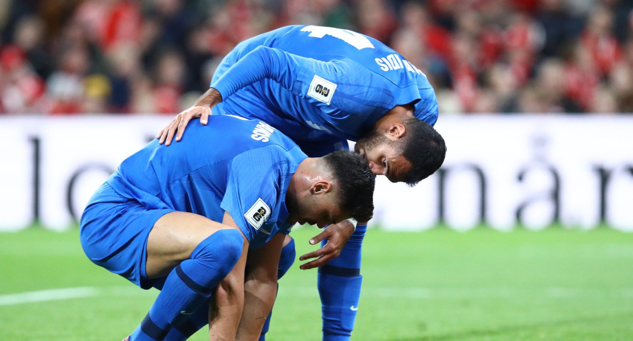 Οι ποδοσφαιριστές της Εθνικής απογοητευμένοι /Πηγή: Eurokinissi