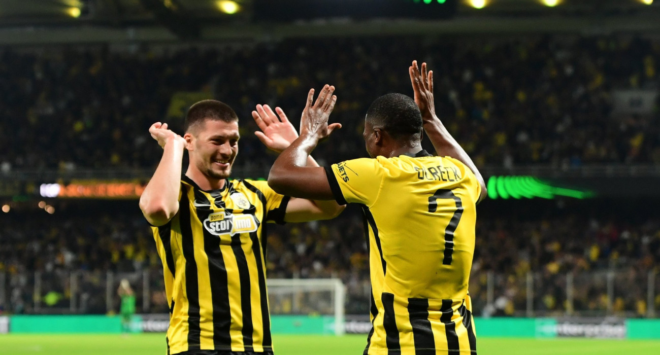 Οι ποδοσφαιριστές της ΑΕΚ πανηγυρίζουν / Πηγή: Eurokinissi