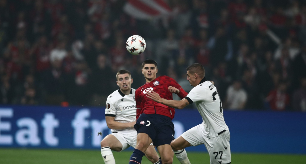 Στιγμιότυπο από την αναμέτρηση της Λιλ με τον ΠΑΟΚ / Πηγή: Eurokinissi