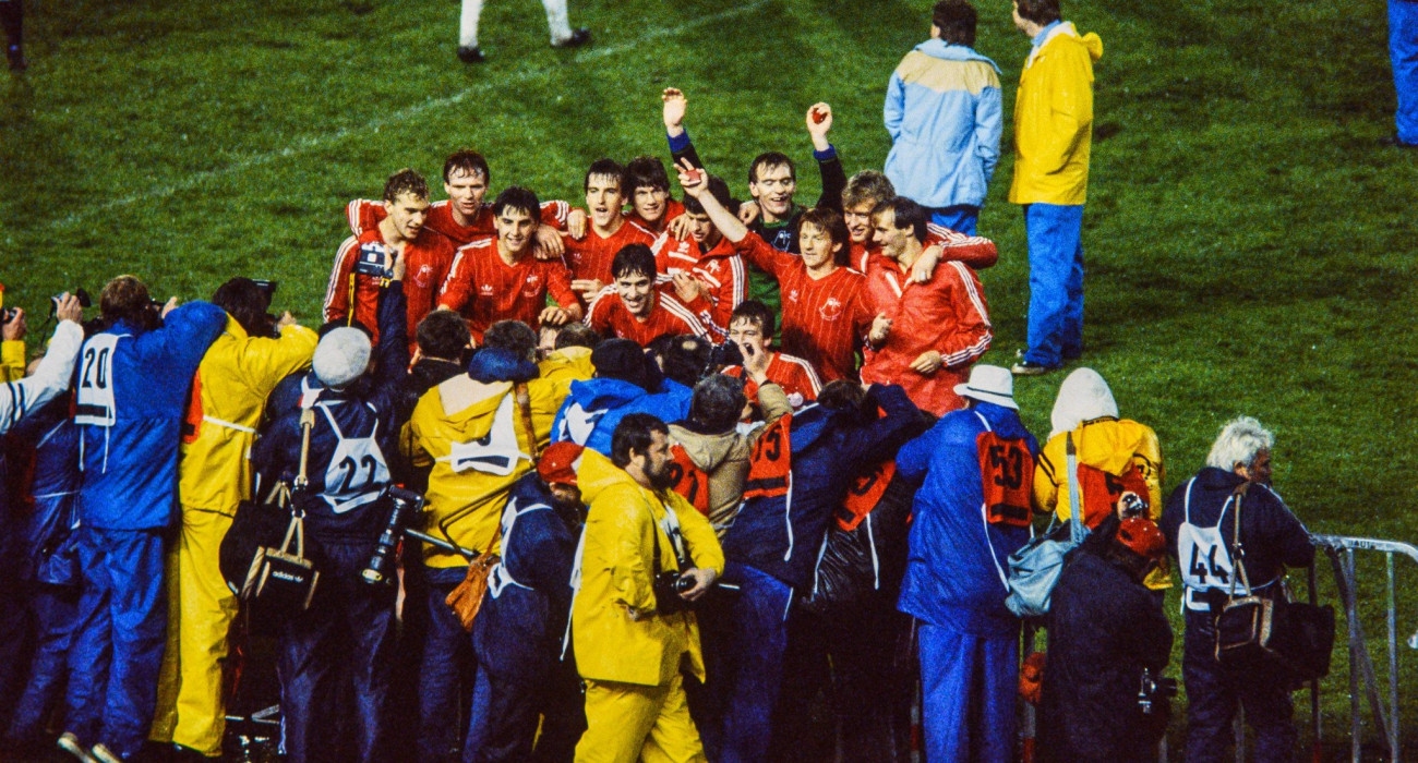 Οι παίκτες της Αμπερντίν πανηγυρίζουν το 1983 κόντρα στη Ρεάλ  / Πηγή: Imago