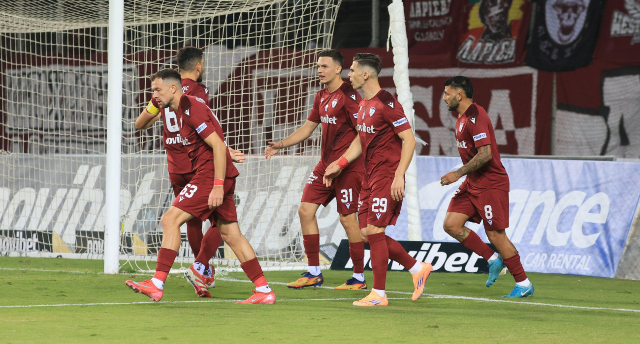 Οι ποδοσφαιριστές της ΑΕΛ / Πηγή: Eurokinissi