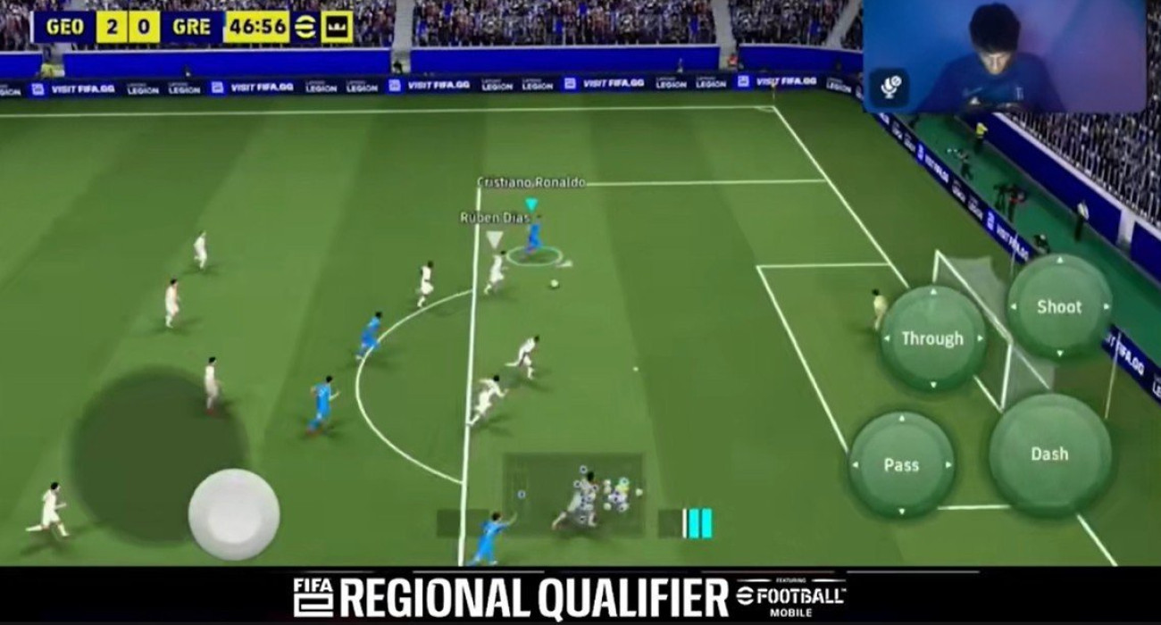 Στιγμιότυπο από τον αγώνα της eΕθνικής Ελλάδας / Screenshot