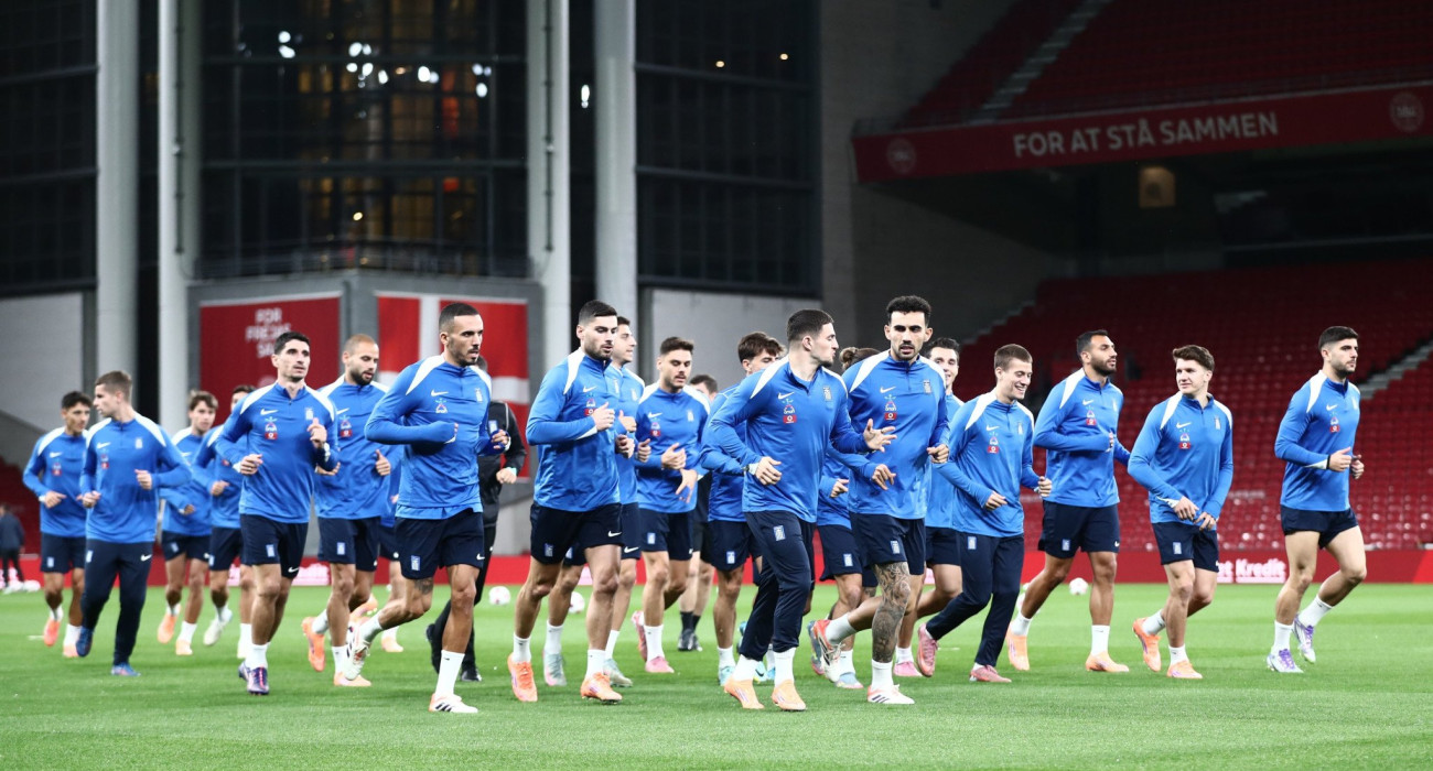 Η προπόνηση της Εθνικής στην Κοπεγχάγη / Πηγή: Intime