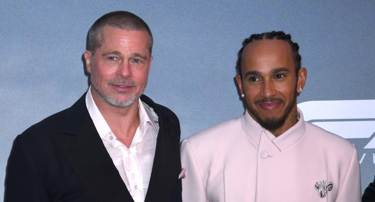 Ο Μπραντ Πιτ και ο Λιούις Χάμιλτον/ Πηγή: IMAGO / ZUMA Press Wire