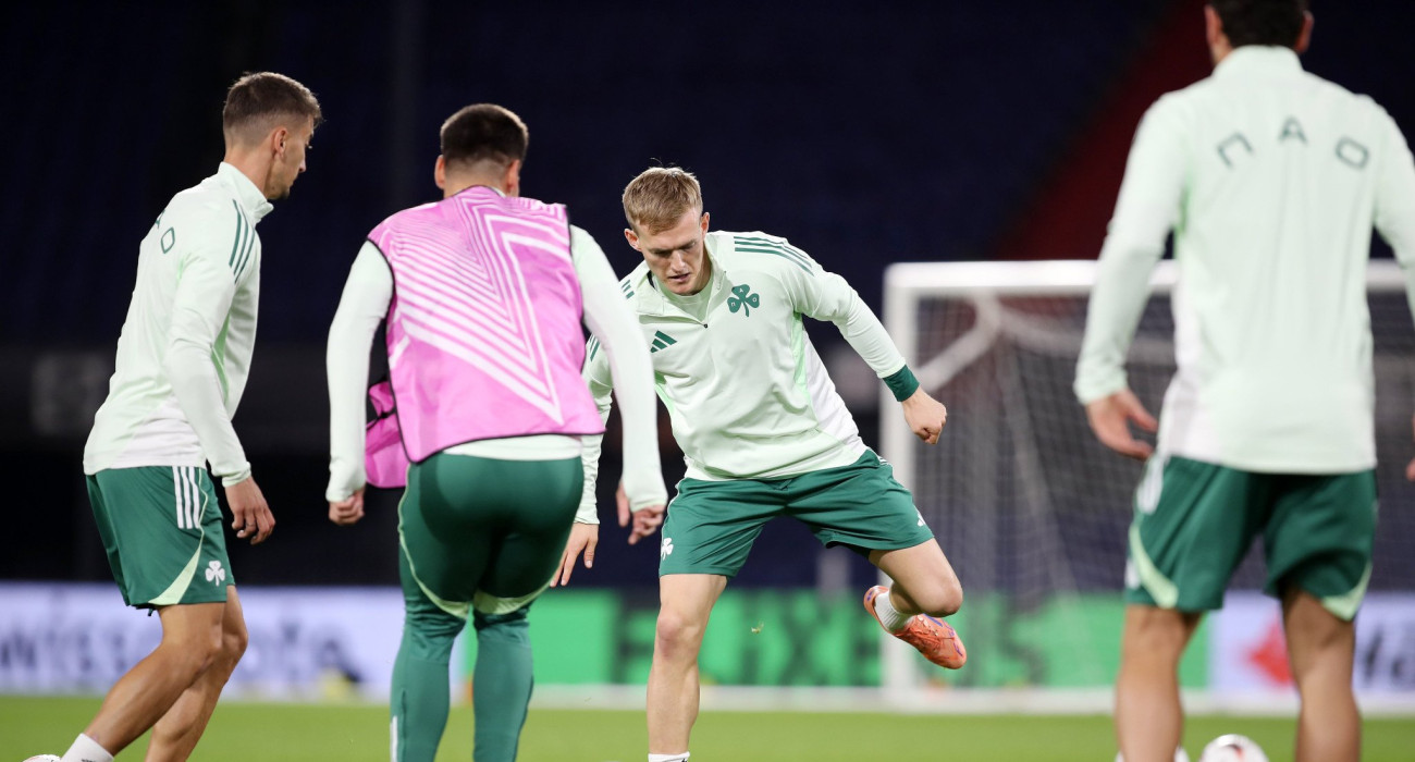 Στιγμή από την προπόνηση του Παναθηναϊκού πριν το ματς με την Φέγενορντ / Πηγή: Intime