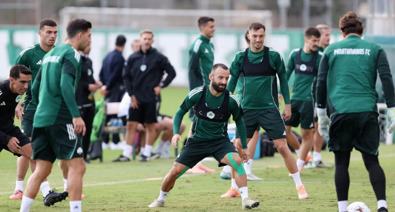 Οι παίκτες στην προπόνηση του Παναθηναϊκού / Πηγή: InTime