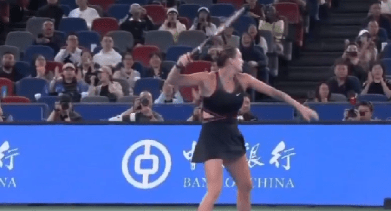 Σε έξαλλη κατάσταση η Αρίνα Σαμπαλένκα / Screenshot