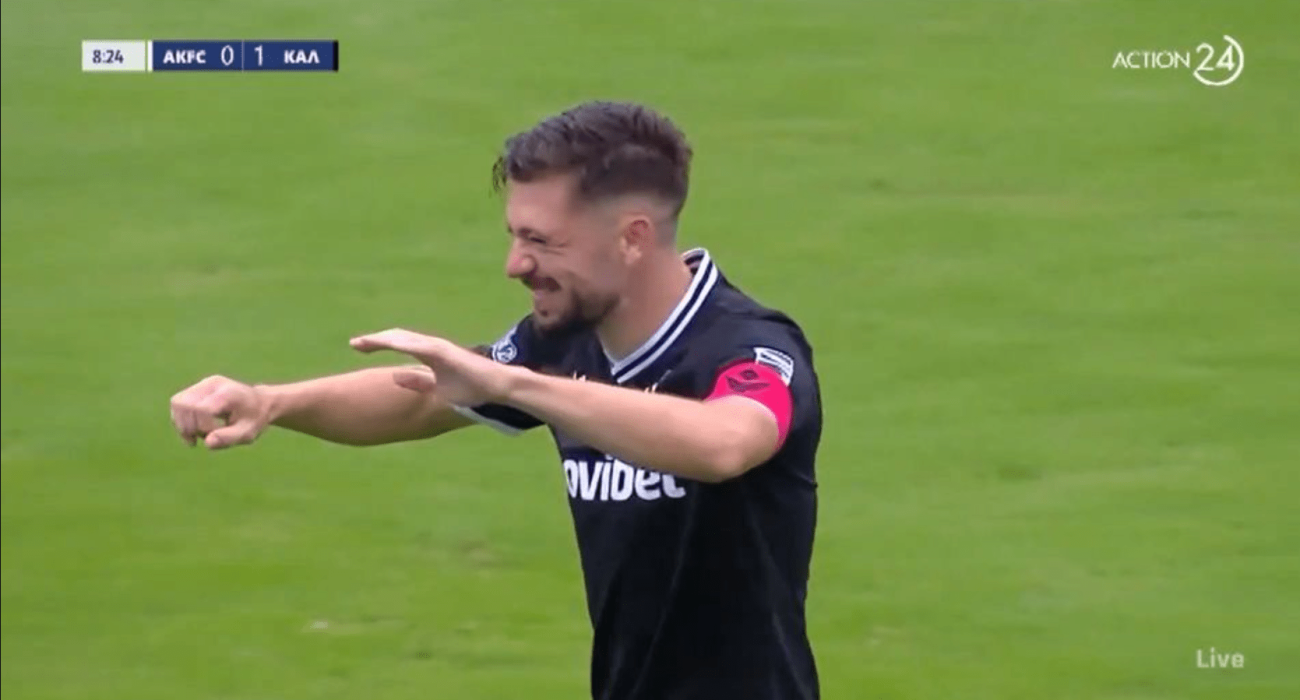 Ο Παμλίδης πανηγυρίζει κόντρα στην Athens Kallithea / Screenshot