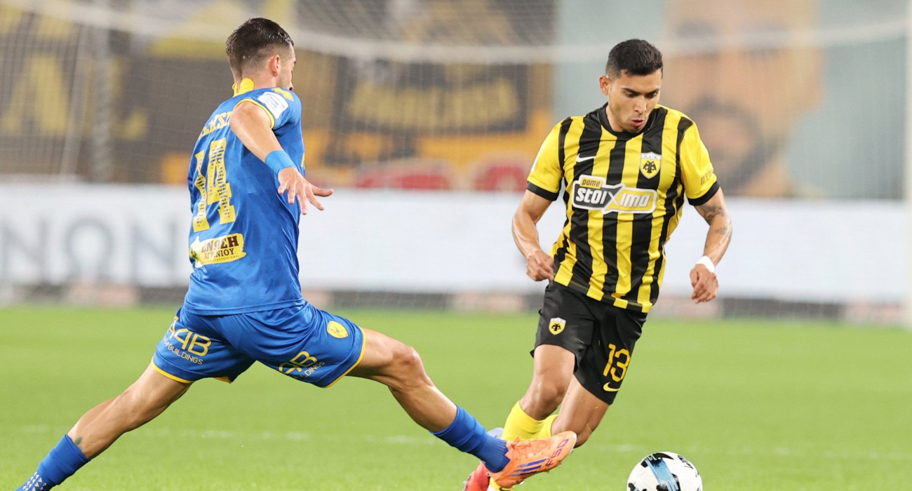 Στιγμιότυπο από την αναμέτρηση ΑΕΚ - Παναιτωλικός / Πηγή: Intime