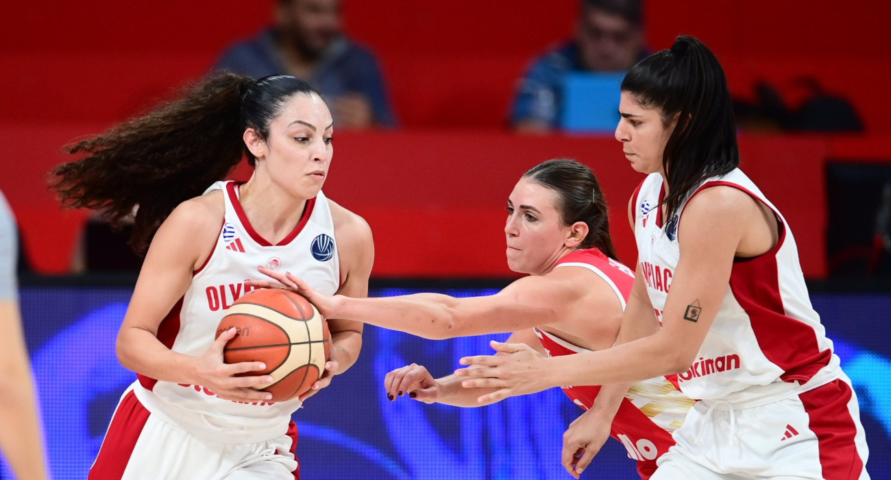 Στιγμιότυπο από αγώνα της ομάδας μπάσκετ γυναικών του Ολυμπιακού / Πηγή: Eurokinissi