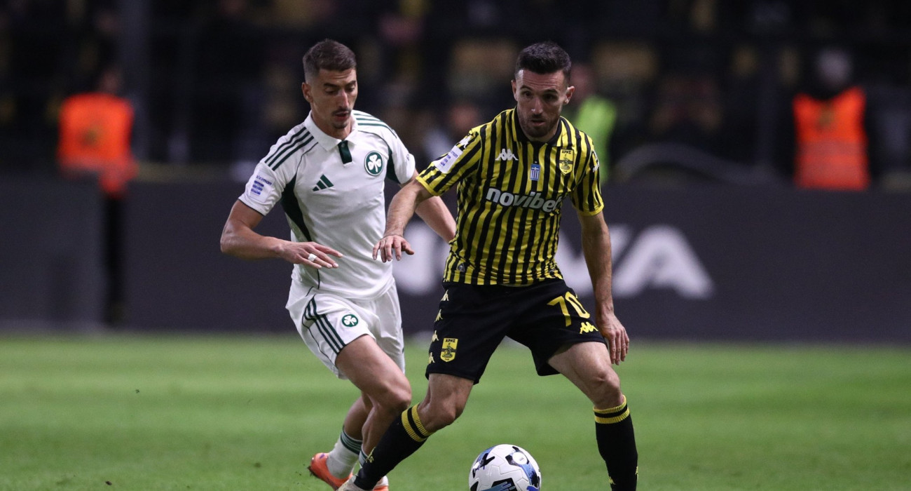 Ο Γιάννης Γιαννιώτας στο ματς με τον Παναθηναϊκό/Πηγή: Eurokinissi