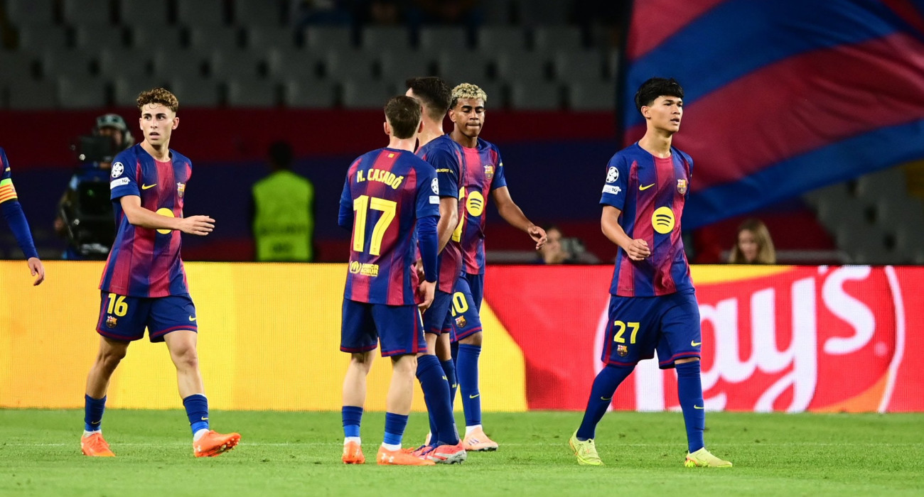 Οι παίκτες της Μπαρτσελόνα πανηγυρίζουν / Πηγή: Eurokinissi