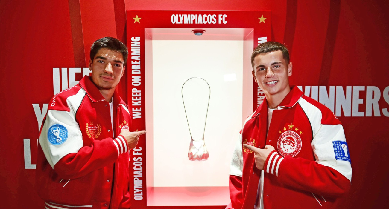 Ο Χρήστος Μουζακίτης στο Μουσείο του Ολυμπιακού / Πηγή: Eurokinissi