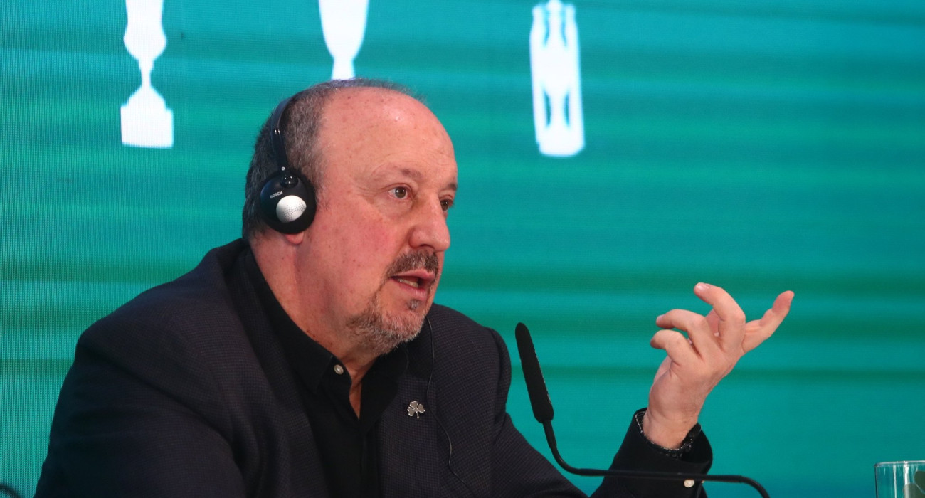 Ο Ράφα Μπενίτεθ κατά την παρουσίασή του από τον Παναθηναϊκό / Πηγή: Eurokinissi