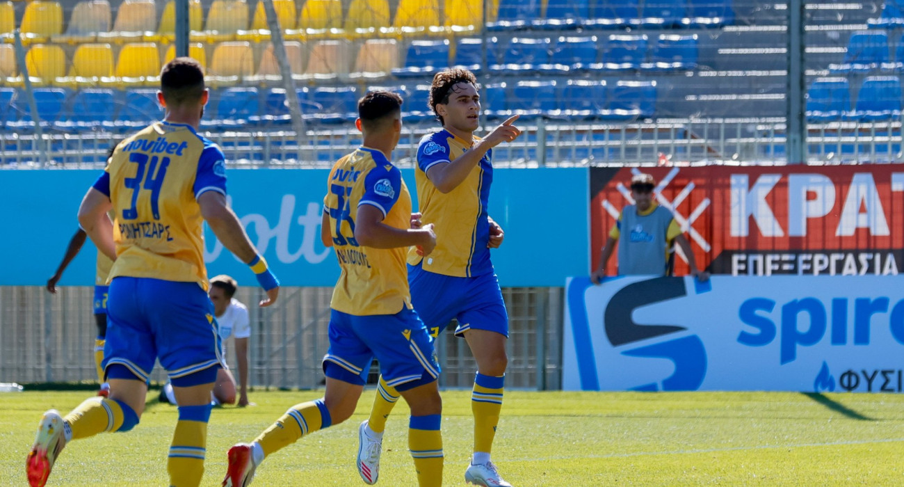 Οι ποδοσφαιριστές του Αστέρα AKTOR Β' πανηγυρίζουν / Πηγή: Eurokinissi