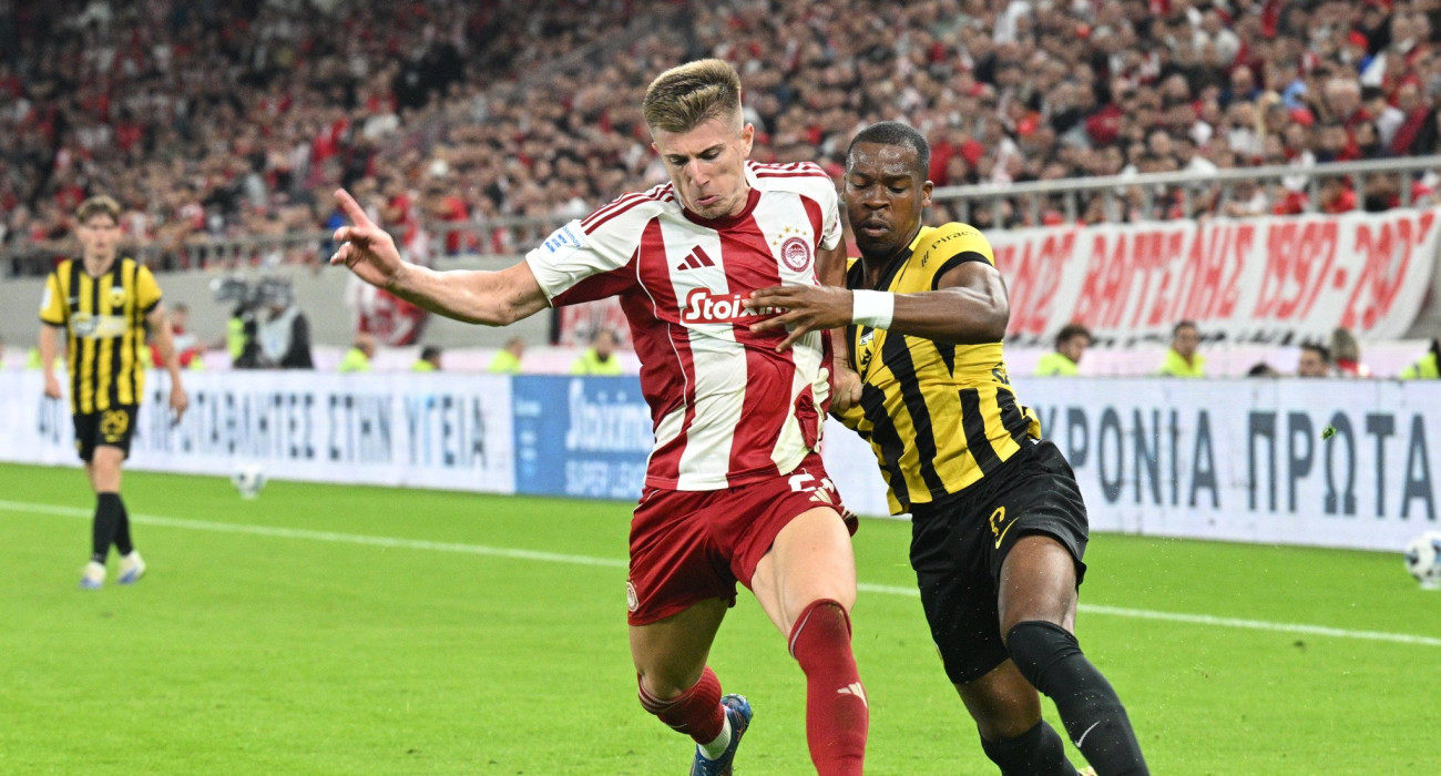 Στιγμιότυπο από το ντέρμπι του Ολυμπιακού με την ΑΕΚ / Πηγή: Eurokinissi