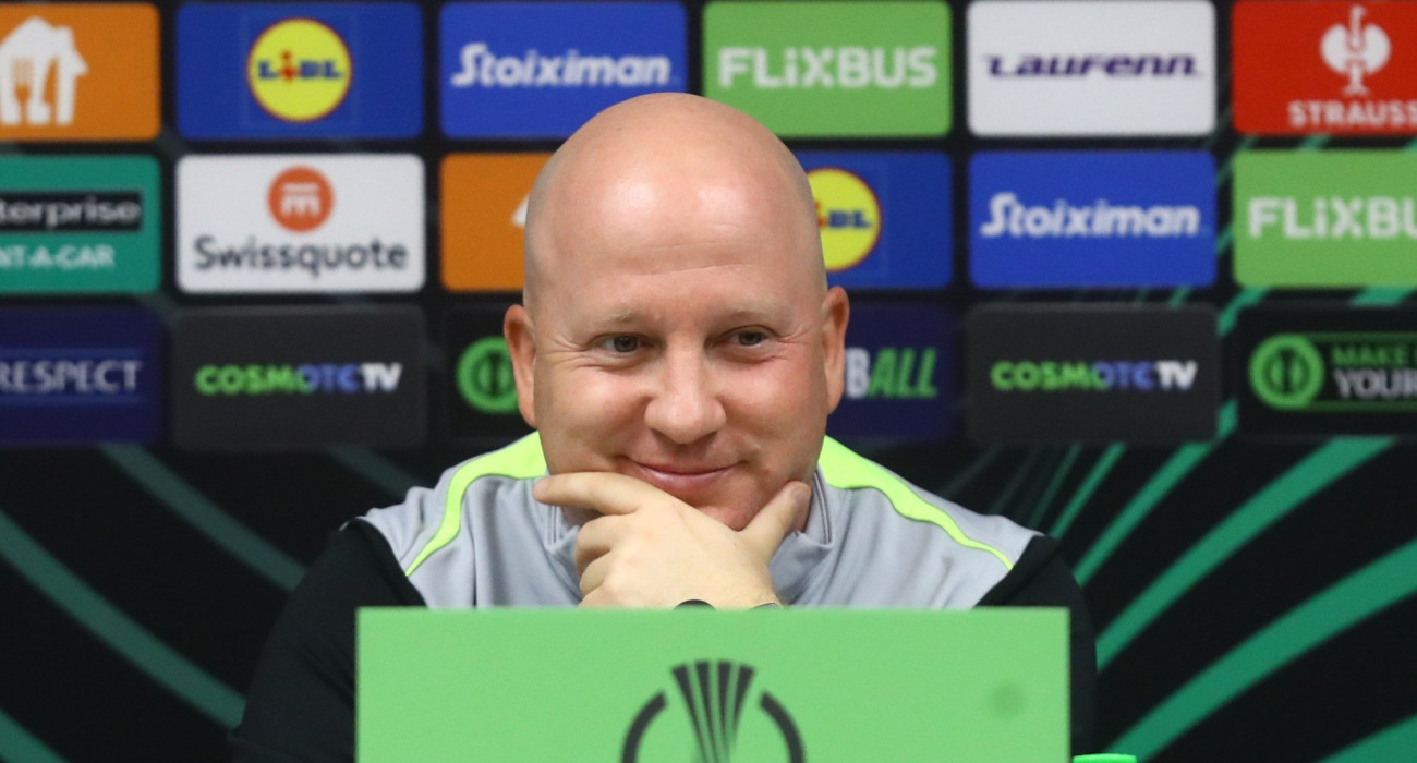 Ο Μάρκο Νίκολιτς στη συνέντευξη Τύπου πριν το ΑΕΚ-Σάμροκ Ρόβερς / Πηγή: Eurokinissi