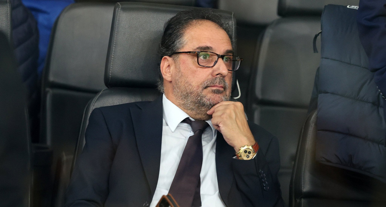 Ο πρόεδρος της Ερασιτεχνικής ΑΕΚ, Αλέξανδρος Αλεξίου, στον αγώνα της ΑΕΚ με την Αμπερντίν για το Europa Conference League / Πηγή: Intime