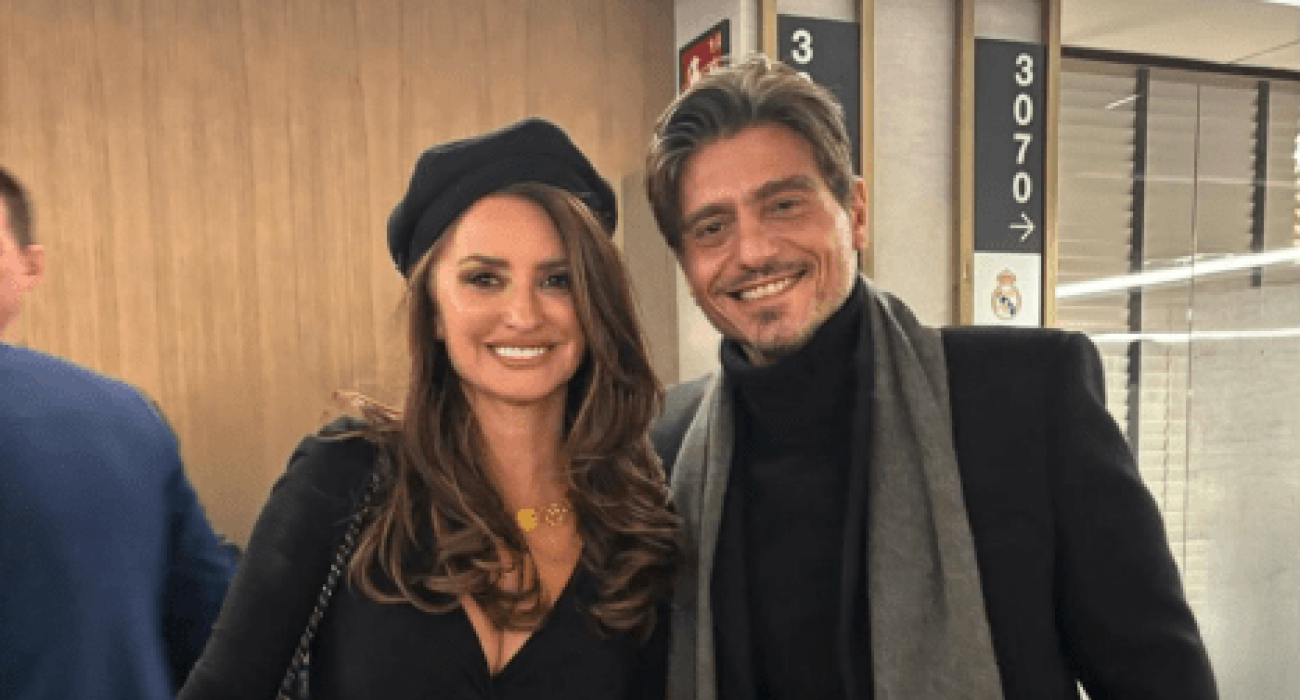 Ο Δημήτρης Γιαννακόπουλος και η Πενέλοπε Κρουζ, στο Μπερναμπέου της Μαδρίτης