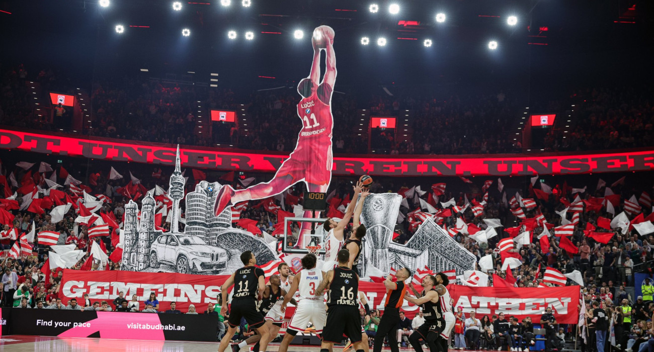 Η εντυπωσιακή ατμόσφαιρα στην SAP Arena του Μονάχου / SAP Πηγή: Christina Pahnke / Euroleague Basketball via Getty Images