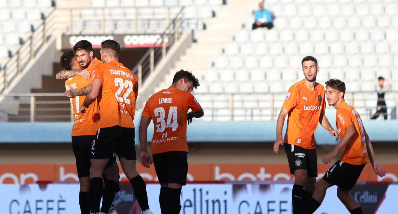 Ποδοσφαιριστές του ΟΦΗ πανηγυρίζουν / Πηγή: Intime