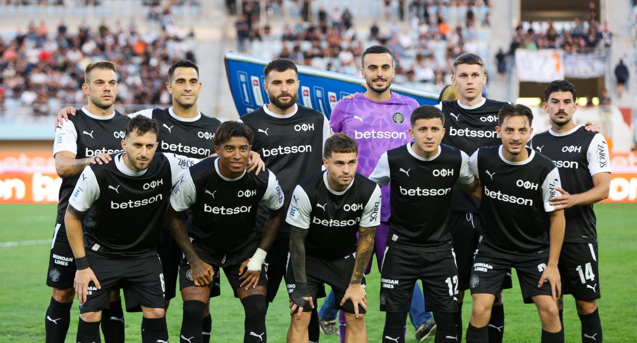 Οι ποδοσφαιριστές του ΟΦΗ / Πηγή: Eurokinissi