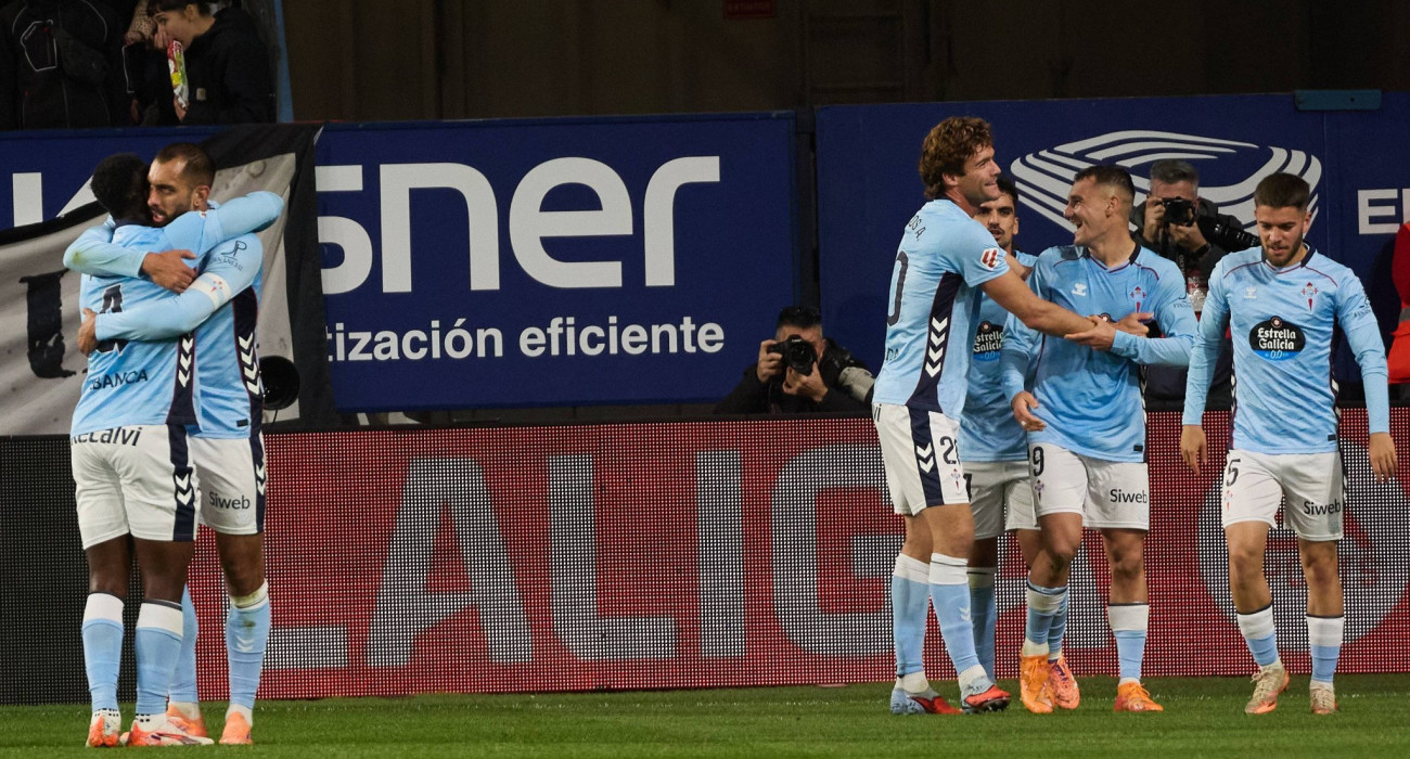 Οι ποδοσφαιριστές της Θέλτα πανηγυρίζουν / Πηγή: Imago