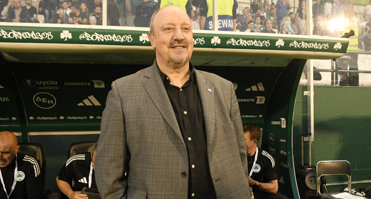 Ο Ράφα Μπενίτεθ στο ντεμπούτο του στον πάγκο του Παναθηναϊκού - ΠΗΓΗ: ΙΝΤΙΜΕ