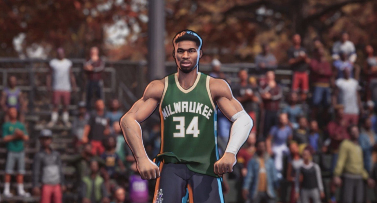 Ο εικονικός Γιάννης Αντετοκούνμπο σε στιγμιότυπο από το trailer του NBA The Run / Screenshot