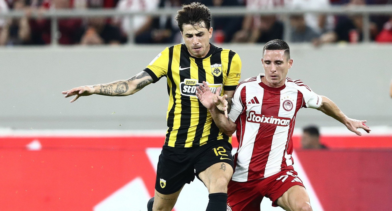 Στιγμιότυπο από την αναμέτρηση Ολυμπιακός - ΑΕΚ / Πηγή: Intime