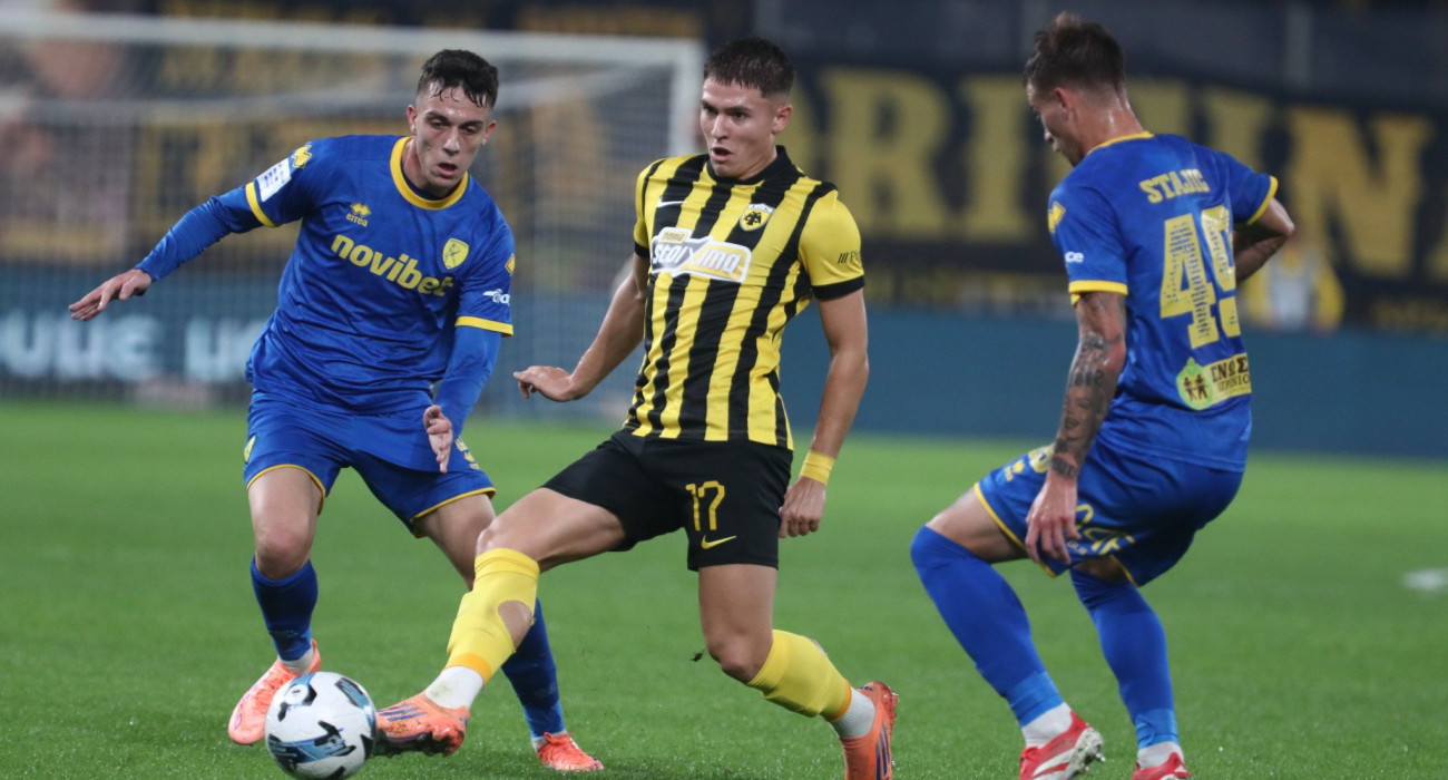 Στιγμιότυπο από την αναμέτρηση ΑΕΚ - Παναιτωλικός / Πηγή: Intime