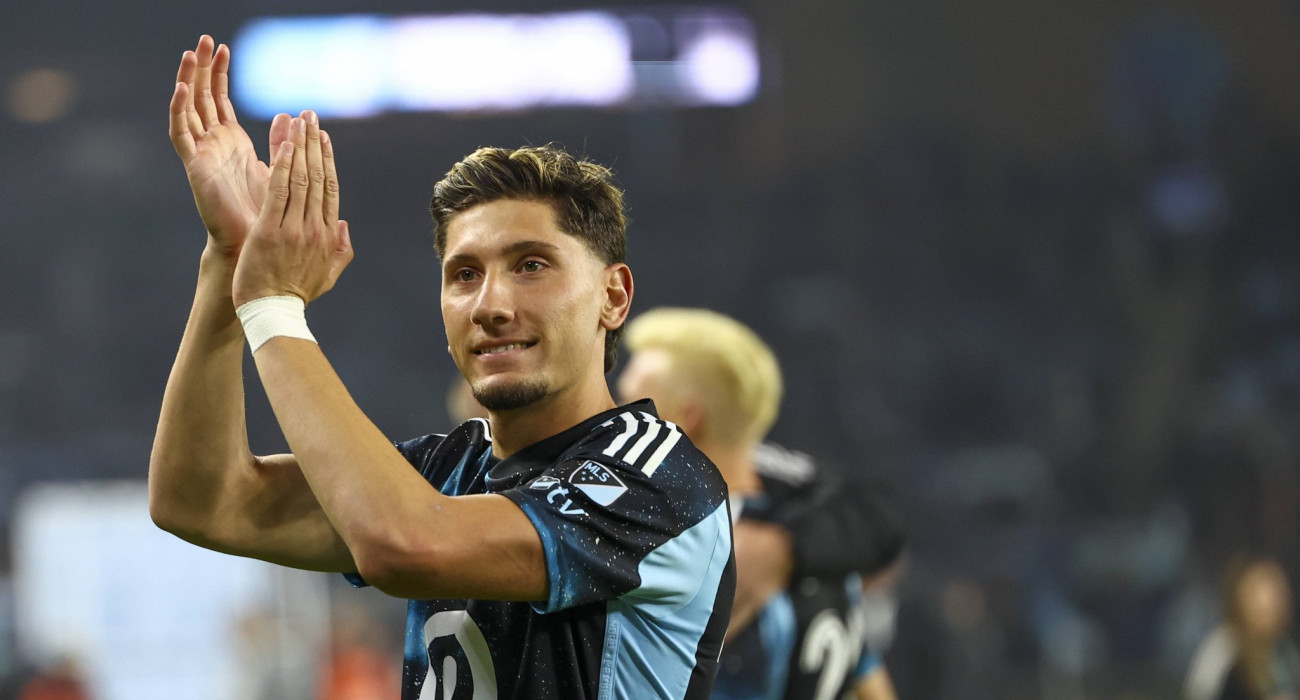 Ο Νεκτάριος Τριάντης με τη φανέλα της Μινεσότα / Πηγή: Imago