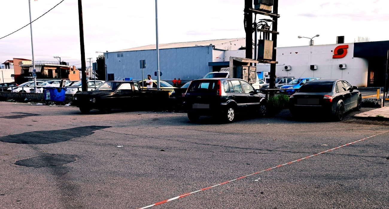 Το σημείο της δολοφονίας στη Χαλκίδα / Πηγή: Eurokinissi