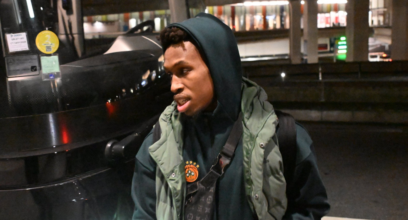 Ο Τι Τζέι Σορτς έφτασε με τον Παναθηναϊκό στην Γαλλία / Πηγή: Βαγγέλης Στόλης