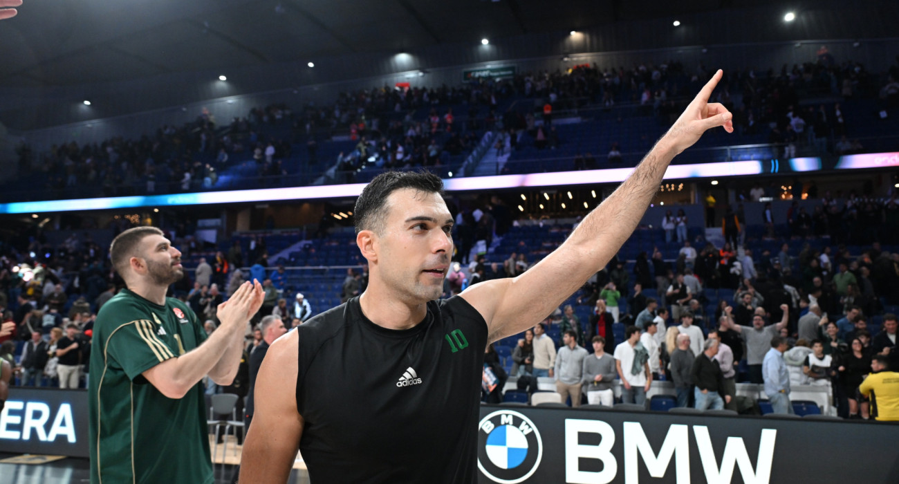 O Κώστας Σλούκας μετά τη νίκη του Παναθηναϊκού στη Μαδρίτη, Πηγή: Vaggelis Stolis