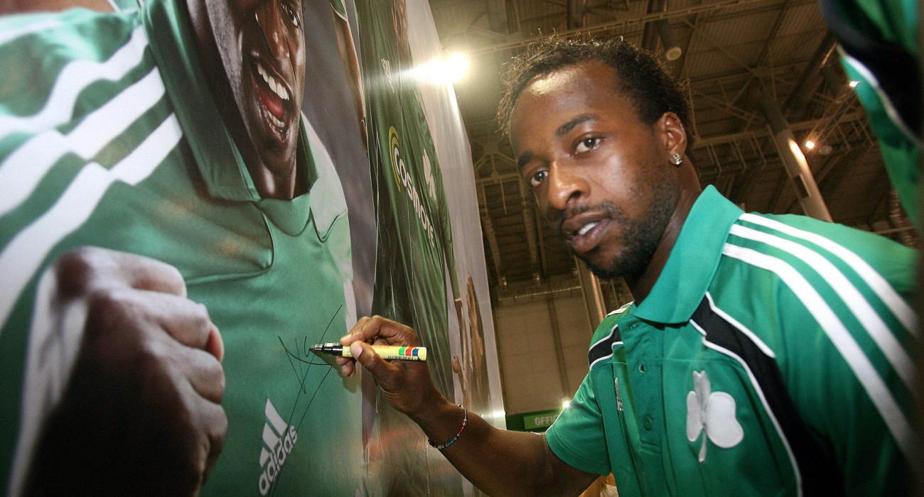 Ο Σίντνεϊ Γκοβού το 2010 με τα πράσινα του Παναθηναϊκού / Πηγή: Eurokinissi