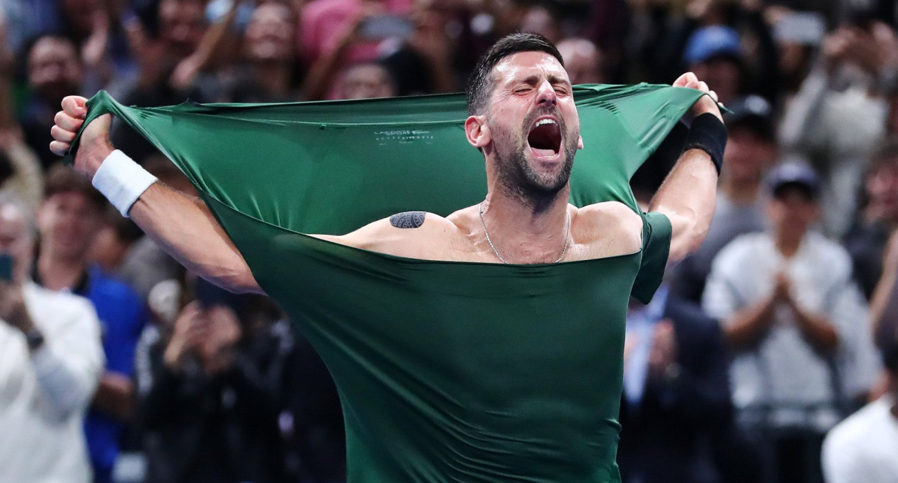 Ο Νόβακ Τζόκοβιτς... τρελαμένος μετά τον τίτλο του στην Αθήνα / Πηγή: InTime