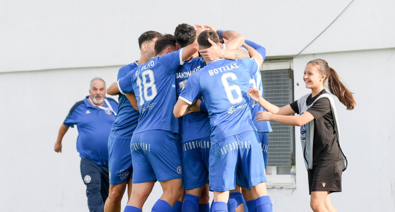 Οι ποδοσφαιριστές της Νίκης Βόλου πανηγυρίζουν / Πηγή: InTime